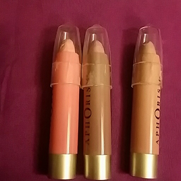 3 lightly used Aphorism lip colors