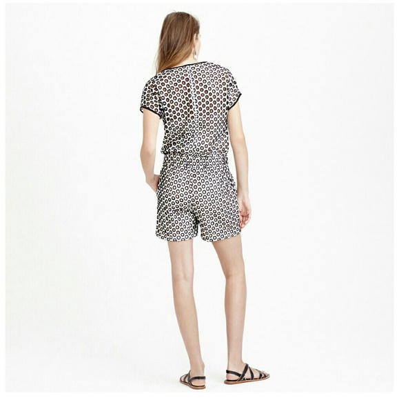 J. Crew Punched out Eyelet Romper  Size 6 NWT - Picture 3 of 4