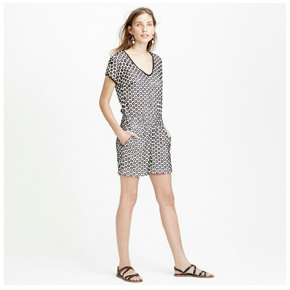 J. Crew Punched out Eyelet Romper  Size 6 NWT - Picture 2 of 4