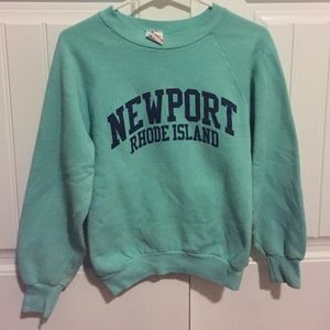 Cute Newport teal crewneck sweatshirt!