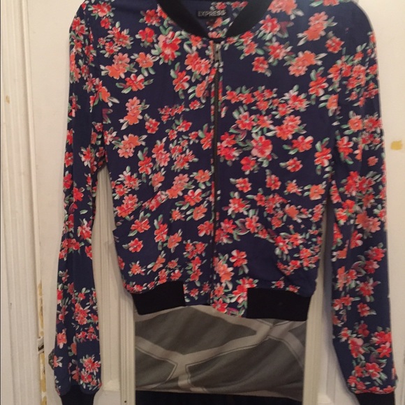 Express floral bomber jacket
