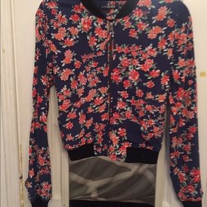 Express floral bomber jacket