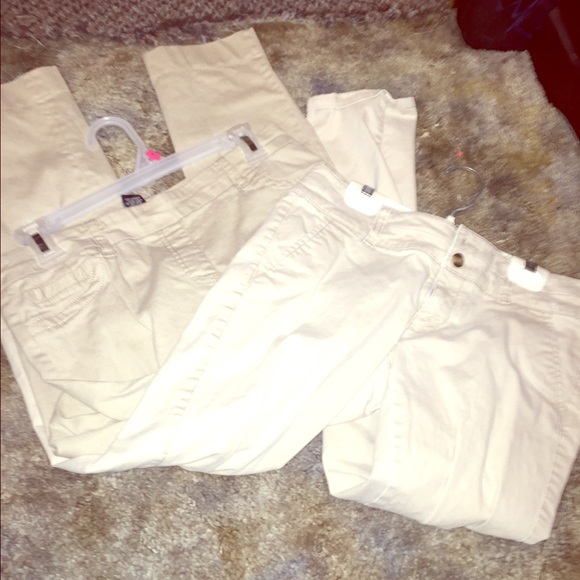 2 pair of khaki pants