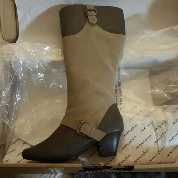 Over the calf boot.