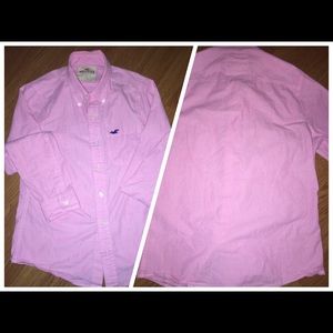 Men's Pink Hollister Button Up