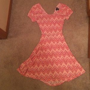 Cute pink chevron patterned dress
