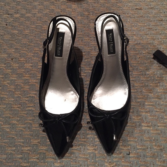 White House Black Market black patent heels