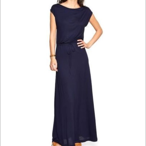 GAP Dresses & Skirts - Gap Drawstring maxi dress navy - M