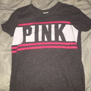 PINK grey tee