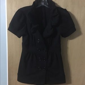 Black short sleeve jacket
