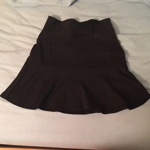 Fit and flare black skirt