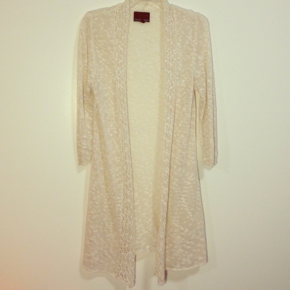 Cream Colored Lace Cynthia Rowley Cardigan