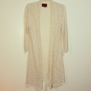 Cream Colored Lace Cynthia Rowley Cardigan