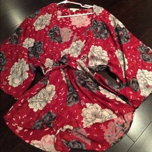 Beautiful floral kimono style romper