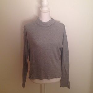 Grey cotton turtleneck