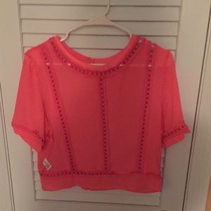 Francesa pink crop top