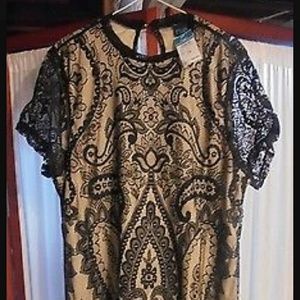 Black with nude lining dress