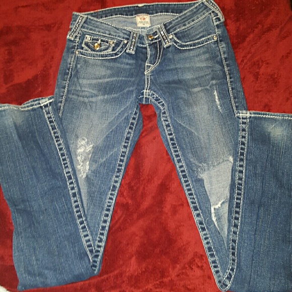 TRUE RELIGION; BigBilly, BootCut Swarvosky Crystl - Picture 1 of 4