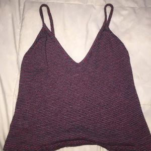 cropped striped Brandy Melville tank