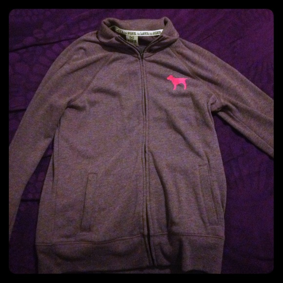 Victoria's Secret Heather Purple Zip-Up Sweater
