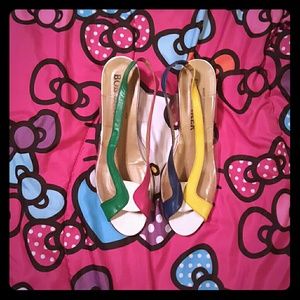 Vintage Bob Baker Colorblock Wedges