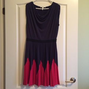 Plum/Fuchsia Max & Cleo Dress with Pleated Skirt