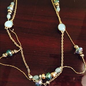 Banana Republic blue and gold tone Necklace