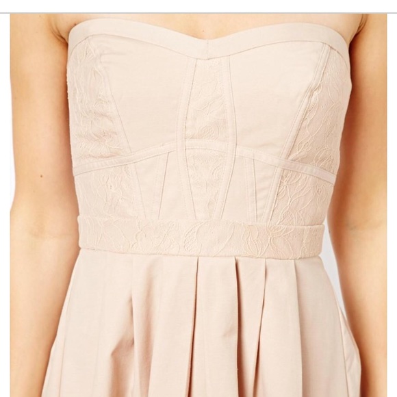 ASOS Spotlight Blush Lace Strapless