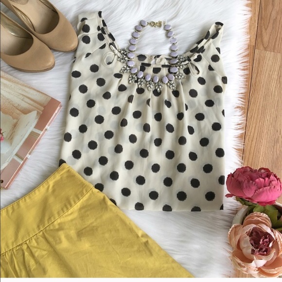 J. Crew Jewelry - Polka dots top ❤️sold❤️