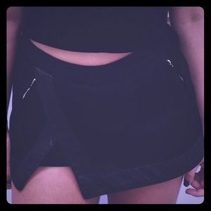 Leather skort