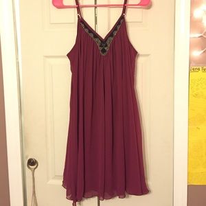 NWOT Express beaded trapeze dress