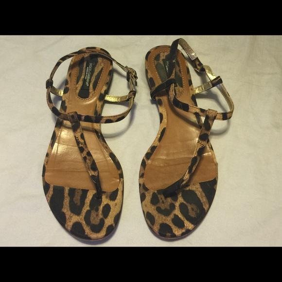 Dolce & Gabbana Vero Cuoio Sandal in cheetah 38