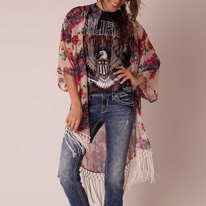 Buckle Daytrip Fringe Floral Kimono