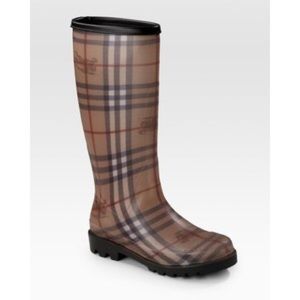 Burberry Classic checkered rain boots size 37