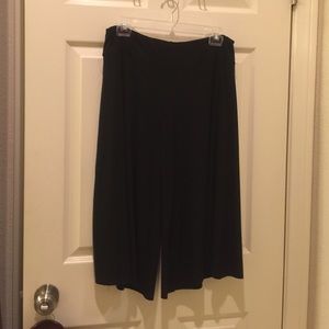 Black rayon culottes