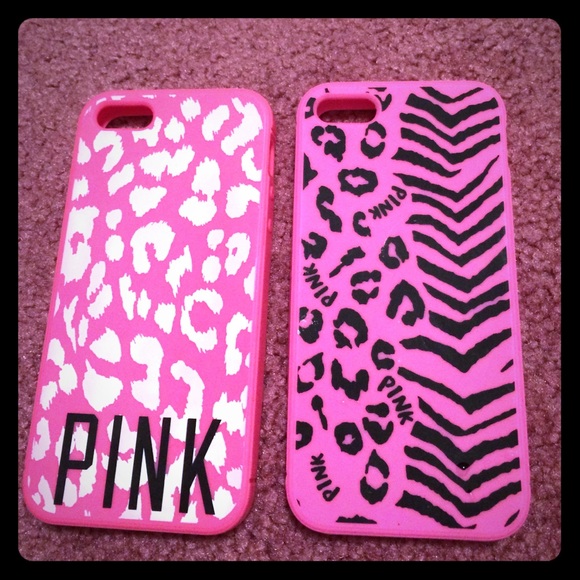 Two VS pink iphone 5 gel cases