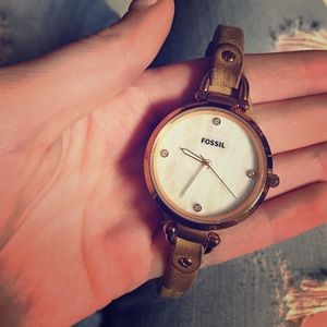 Fossil watch rose gold
