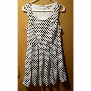 White Dress with Black Polka Dots