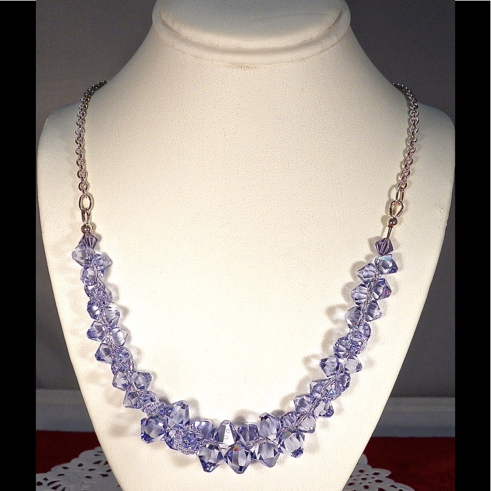 SALE.   Prom or Wedding Crystal Necklace - Picture 6 of 6