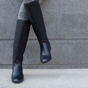MAJOR SALE Annie Klein Black Quilted Riding Boots