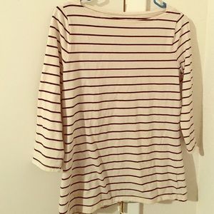 3/4 sleeve striped shirt