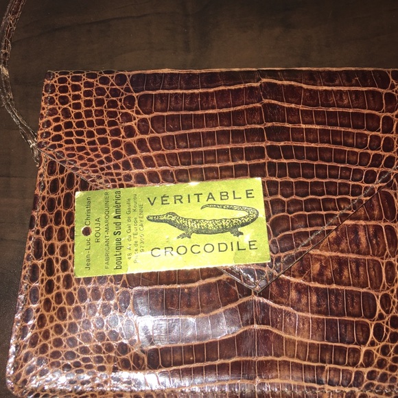 French Exotic Crocodile Skin Purse