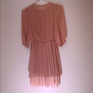 Jessica Simpson Tiered Skirt Dress Puff Sleeve
