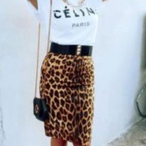 Cachè Leopard Pencil Skirt