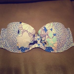 Victoria's Secret blue floral swimsuit top