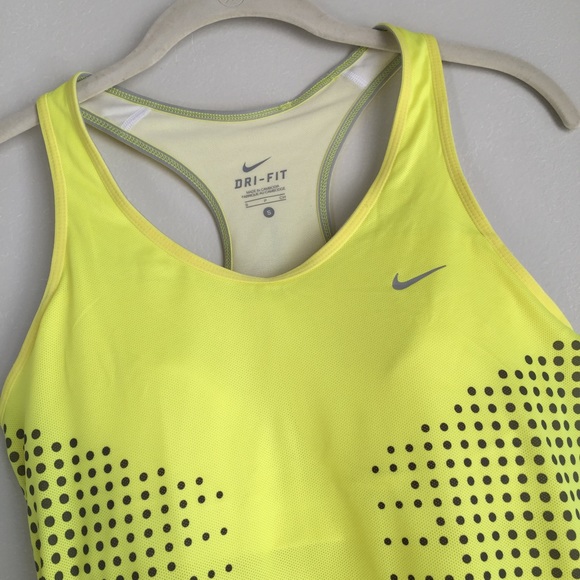 Nike  Yellow Dri-fit Tank Top