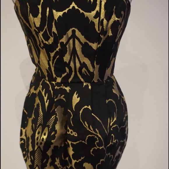 Gold & Black Sweetheart Top Dress - Picture 3 of 3