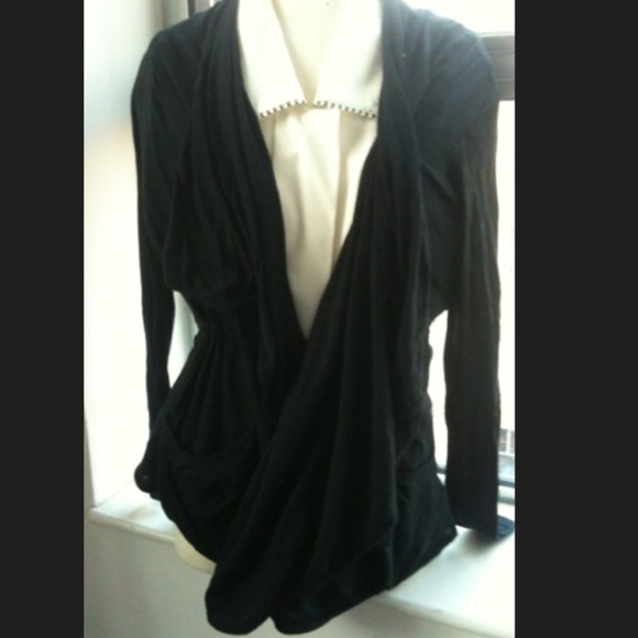 C&C California Hi-Lo Wrap Supima Pliable Cotton Cardigan Jacket top NWT New Tag - Picture 4 of 5