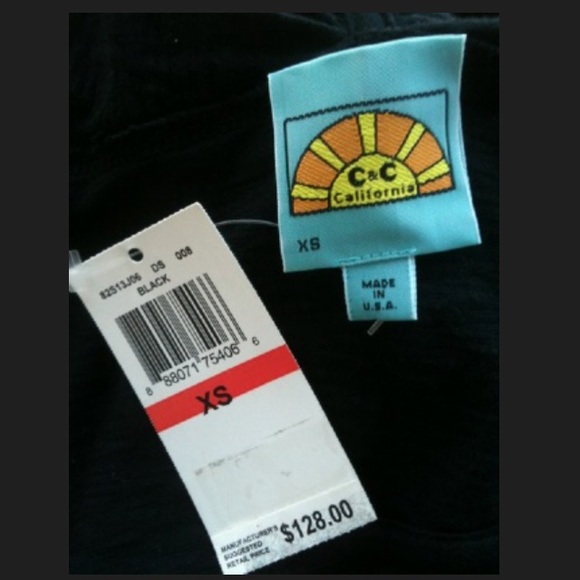 C&C California Hi-Lo Wrap Supima Pliable Cotton Cardigan Jacket top NWT New Tag - Picture 5 of 5