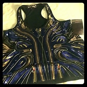 Almost Famous racerback sequin tank top.